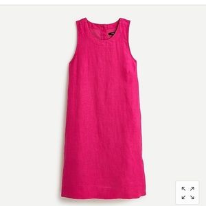 Jcrew pink linen shift dress